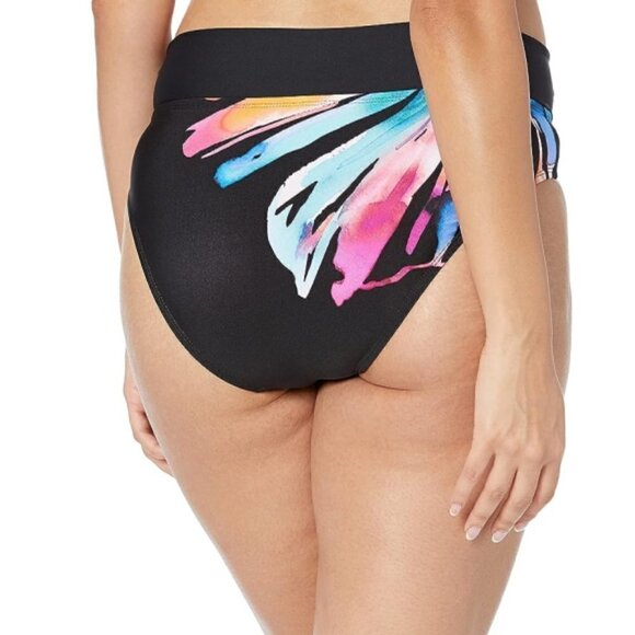 La Blanca "Prism Palm" High Waist Bikini Swimsuit Bottom, Multicolor - Picture 2 of 2